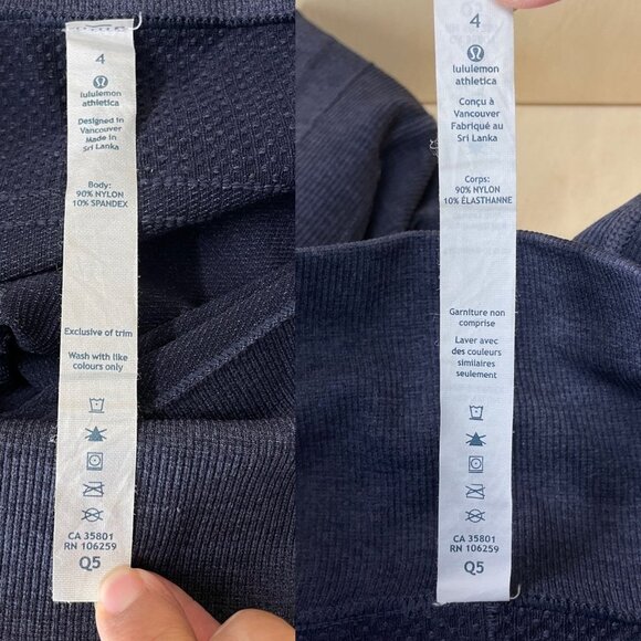 Lululemon Athletica Ebb To Street Pant Grey Sz. 4 Ribbed Stretch - Picture 7 of 11